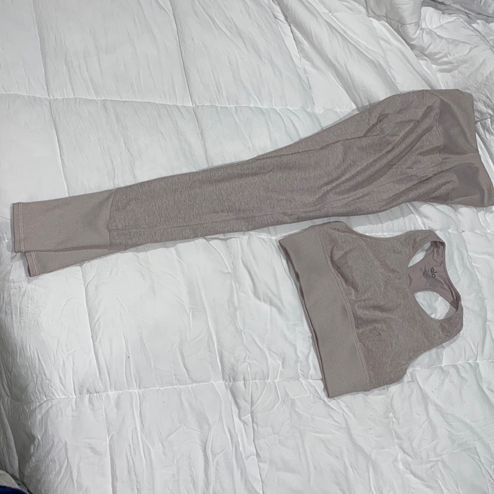 Leggings and sports bra